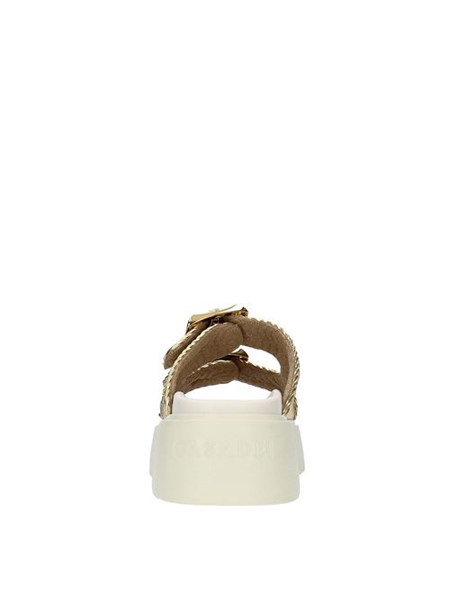 Flat CASADEI sandals model BIRKY-ALE in leather CASADEI | 2M392X0401ORO-BIANCO