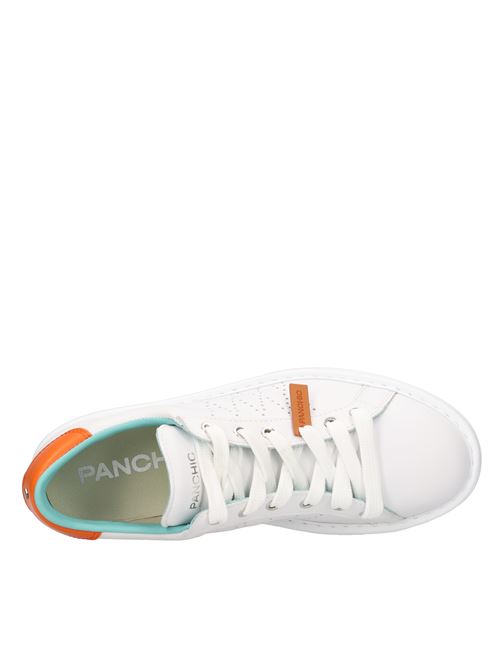 P01 LACE-UP trainers by PANCHIC in leather PANCHIC | P01M013BIANCO-ARANCIO